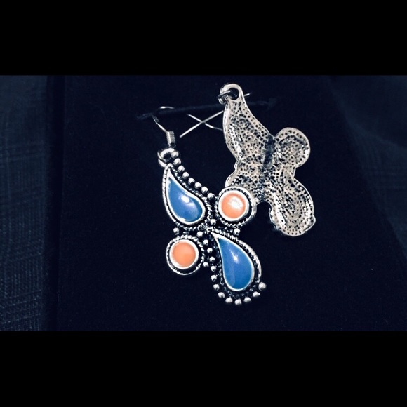 Boho / Retro Tibetan Silver Dangle Drop Earring’s - Picture 2 of 2
